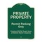 Signmission Designer Series-Private Property Permit Parking Violators Will Be Towed A, 24" x 18", G-1824-9774 A-DES-G-1824-9774 - alternate 1